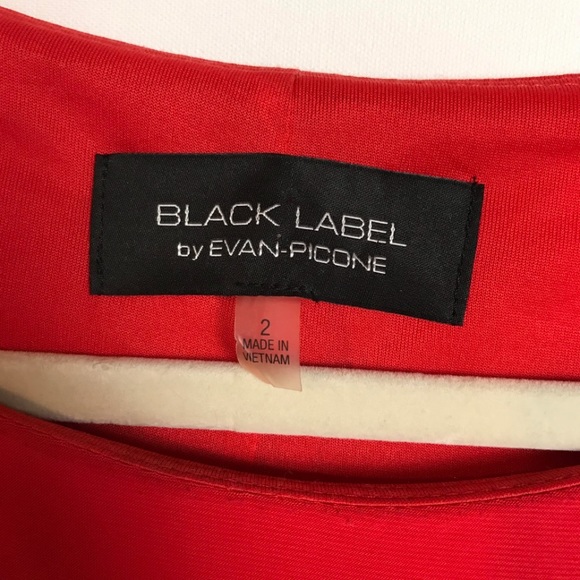 Black Label Evan Picone Women Purple & Red Color-block 3 Quarter Sleeve Dress 2 - Picture 3 of 3